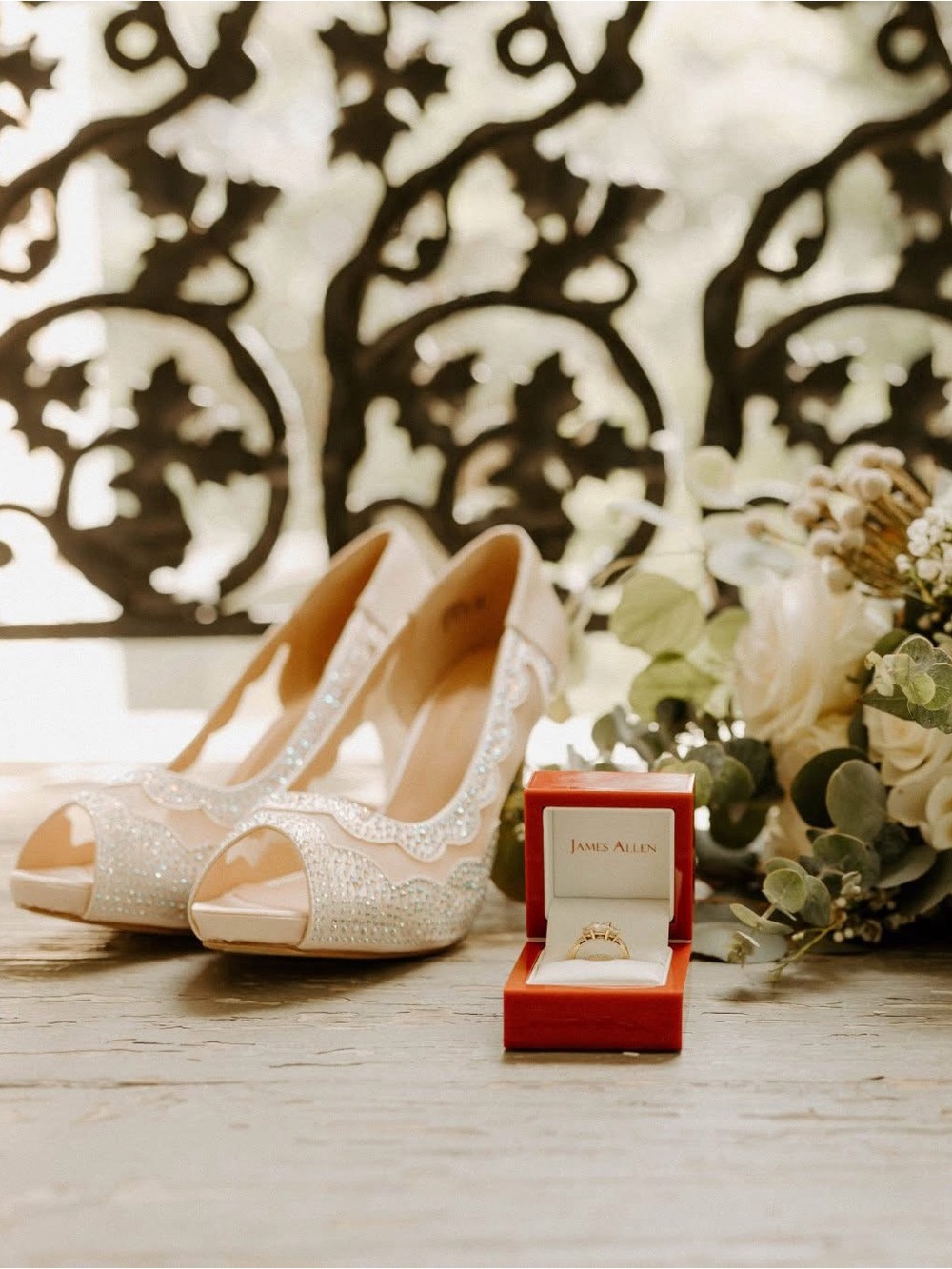 Dream Pairs Blush Pink Rhinestone Peep-Toe Heels